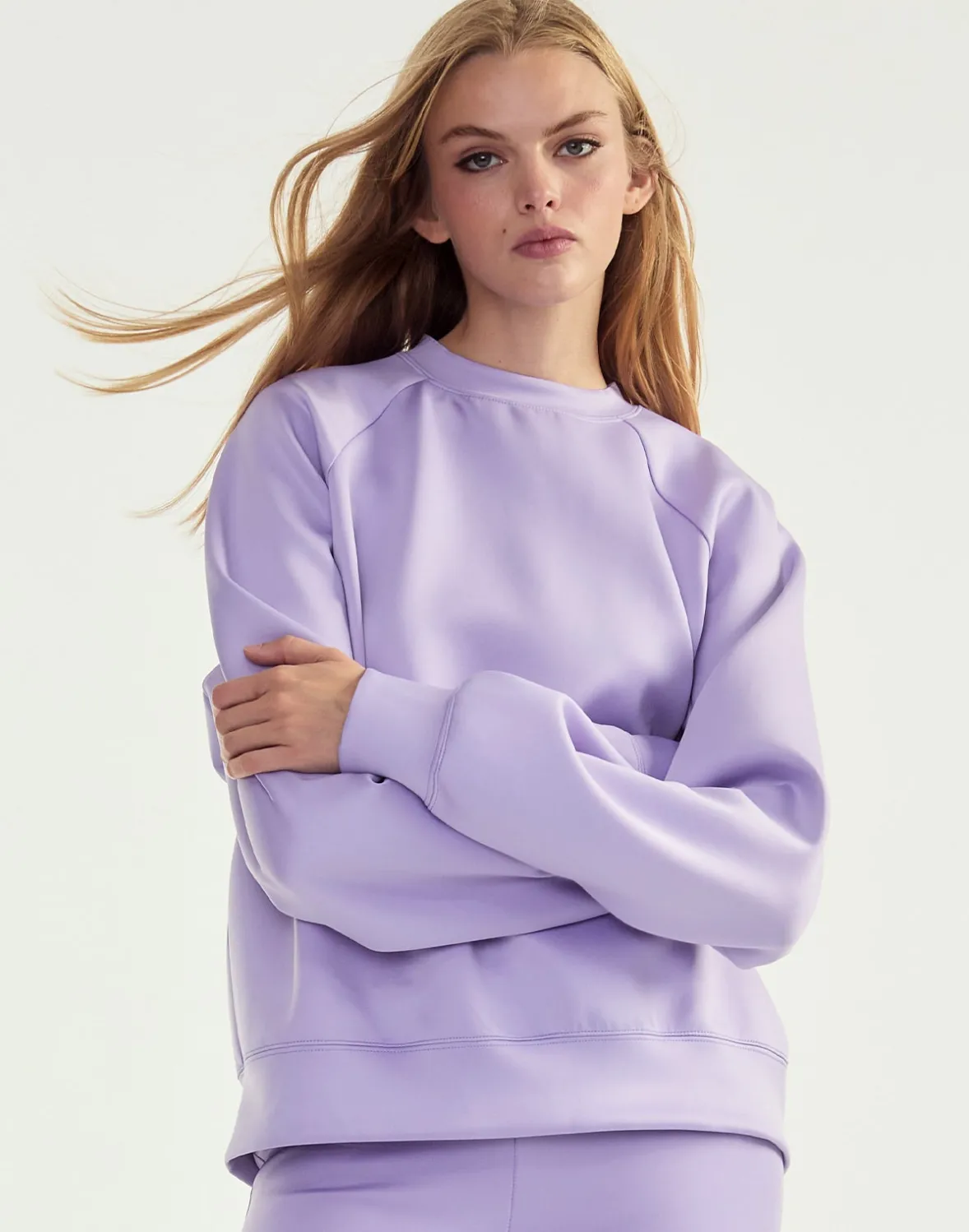 Cynthia Rowley Bonded Pullover Sweatshirt- All Sport