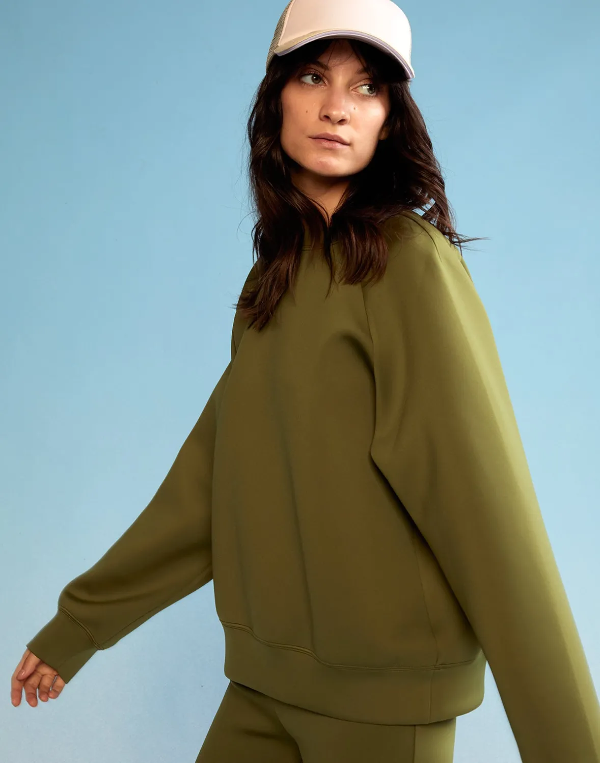 Cynthia Rowley Bonded Pullover Sweatshirt- All Sport