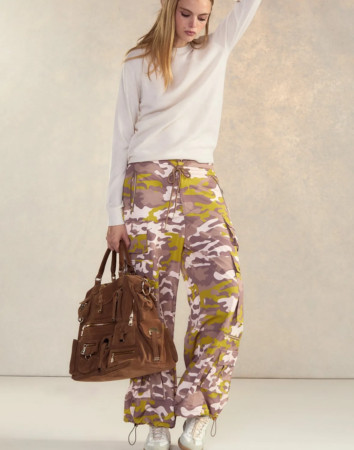 Cynthia Rowley Camouflage Cargo Pants- Bottoms