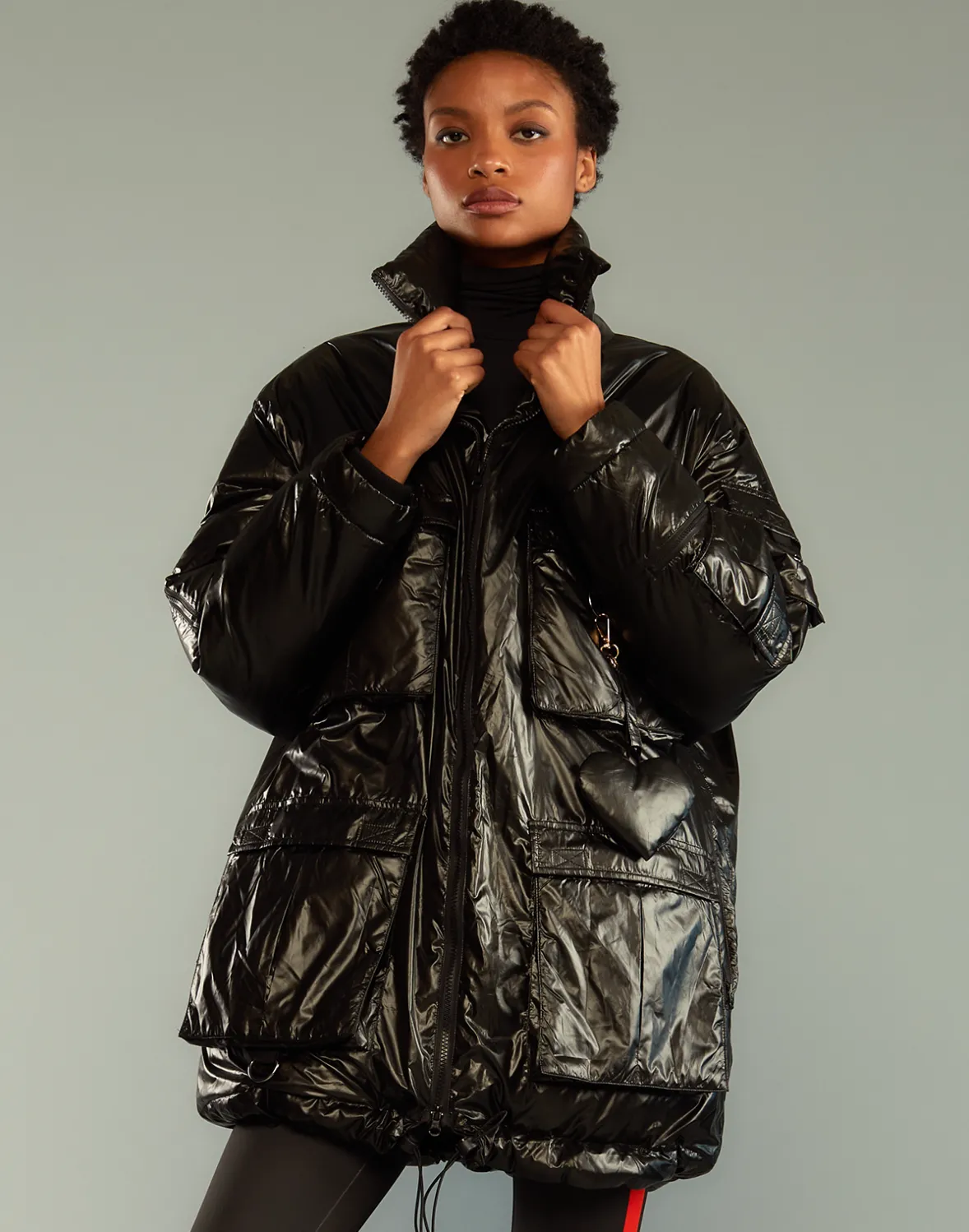 Cynthia Rowley Cargo Pocket Puffer Coat- Snow