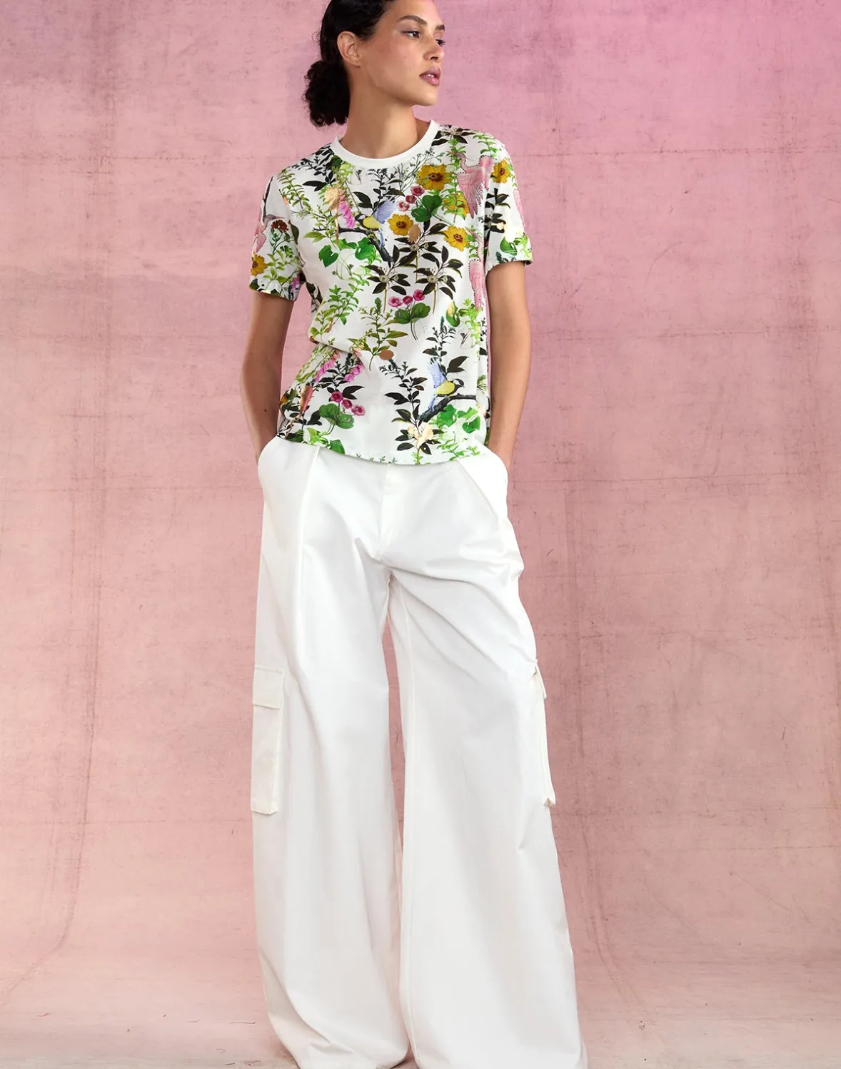 Cynthia Rowley Marbella Cotton Cargo Pant- Bottoms