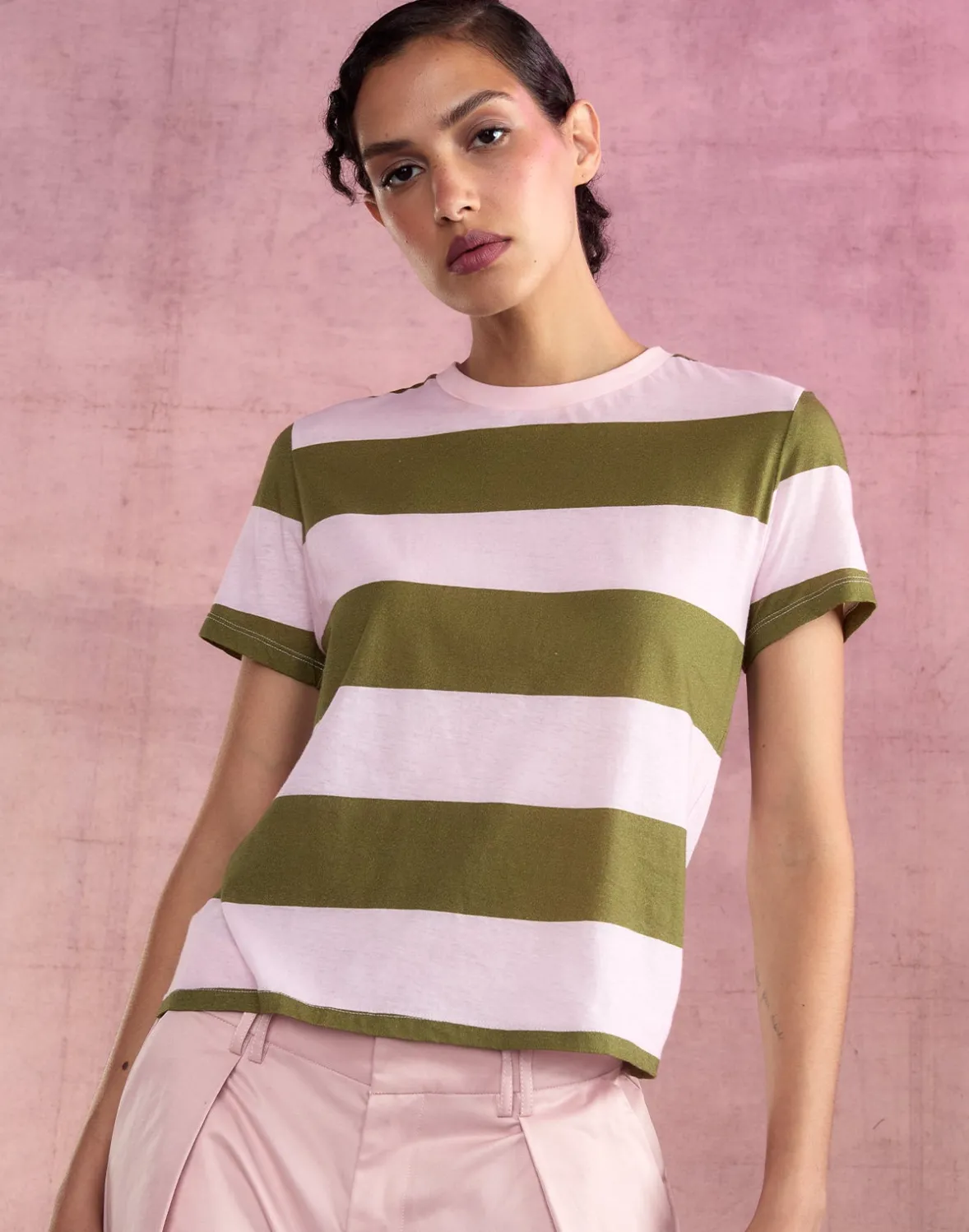 Cynthia Rowley Stripe Tee- Tops